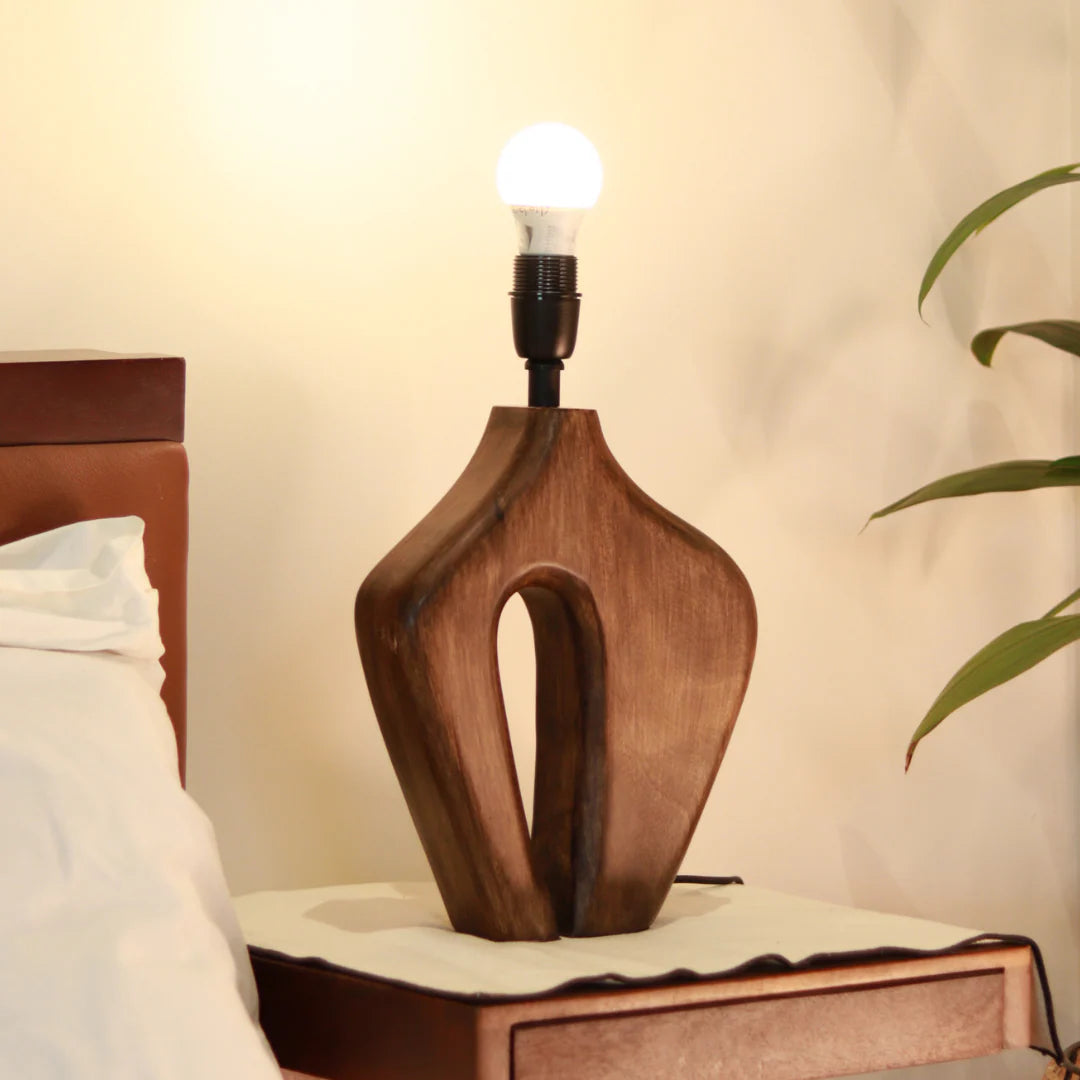 Phoenix Textured Wooden Lamp