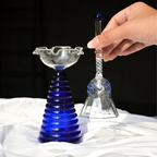 Ringing Glass Bell Blue