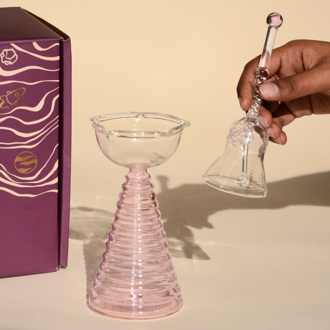 Ringing Glass Bell Pink
