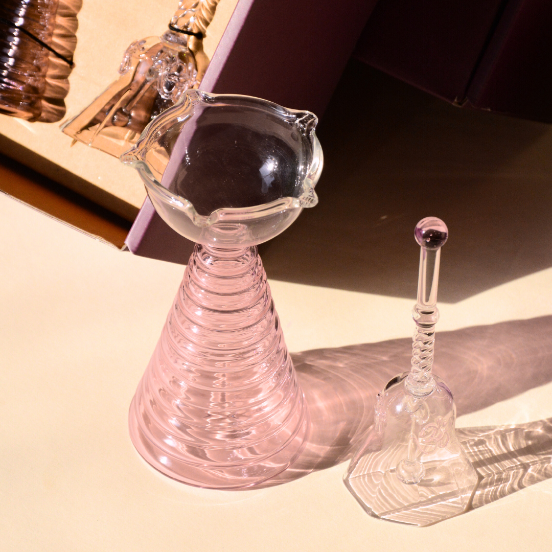 Ringing Glass Bell Pink