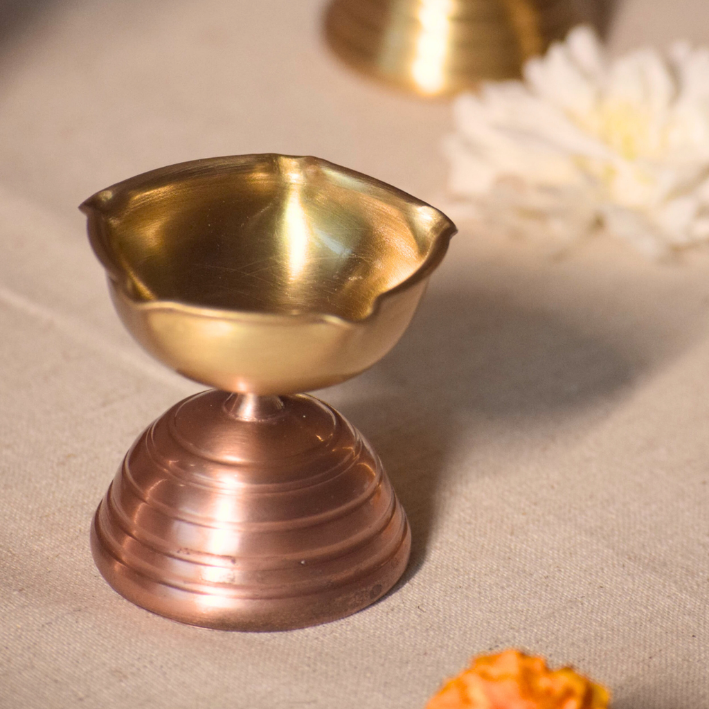 Brass Copper Diya Short