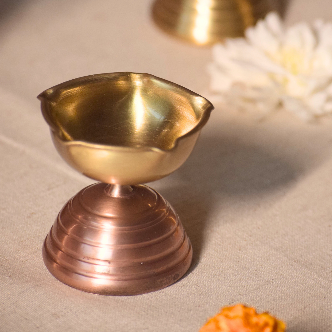 Brass Copper Diya Short