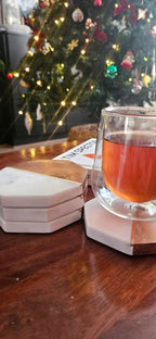 Marble and wood coasters 2