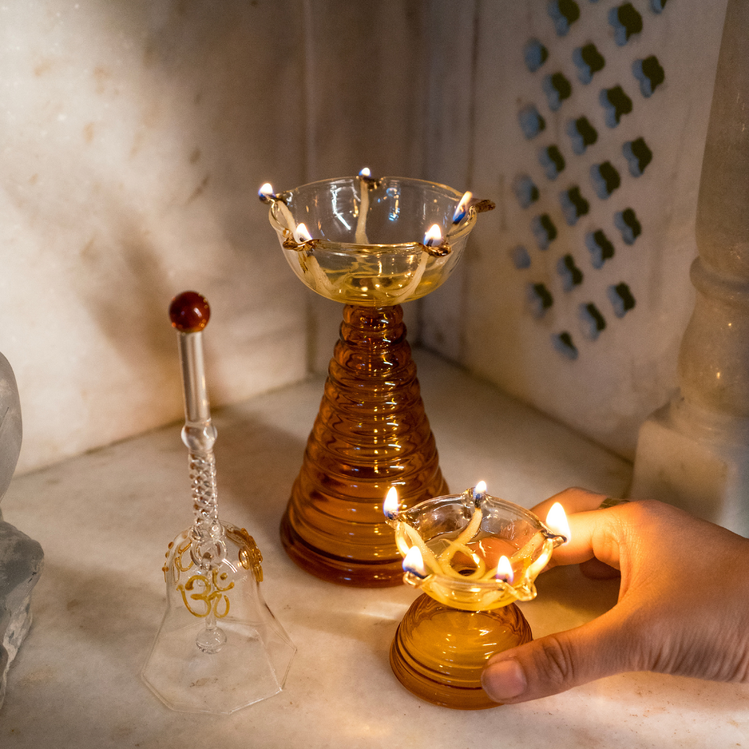 Ringing Glass Bell Amber