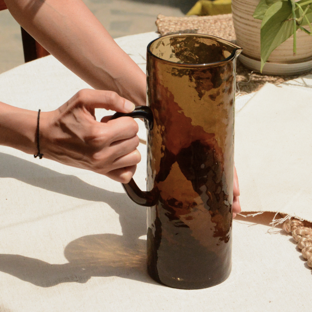Brown Textured Pitcher