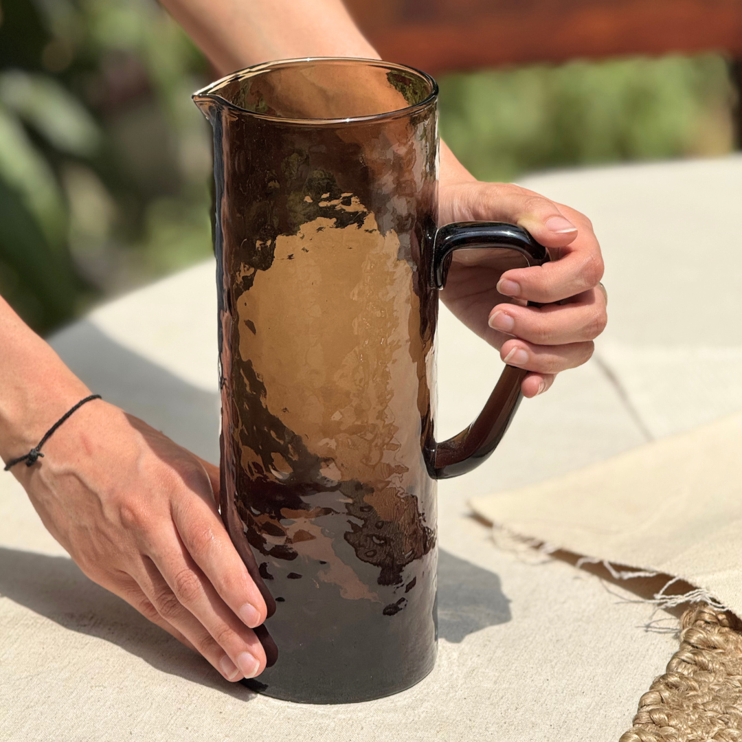 Brown Textured Pitcher