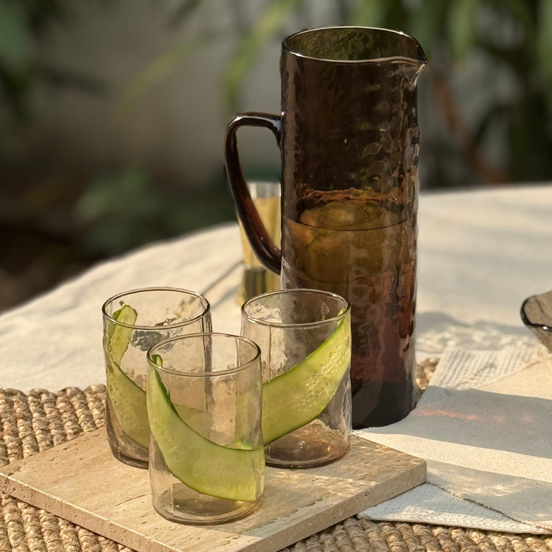 Brown Textured Pitcher