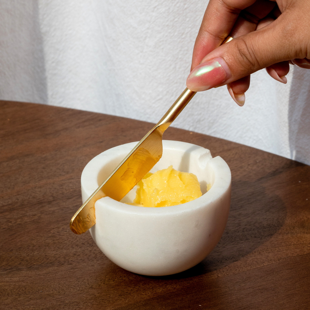 White Marble Butter Dish