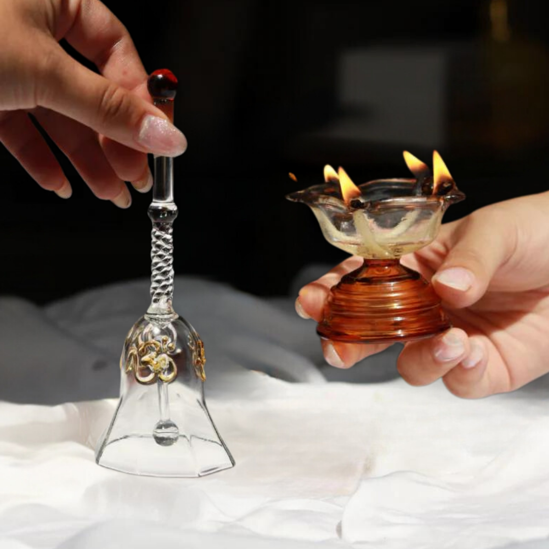 Ringing Glass Bell Amber